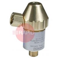 0657-0144 GCE FBV-OR-B D99 Resettable Oxygen Flashback Arrestor, Regulator Mounted, 10 Bar, 3/8