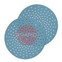 091060 SAIT AEROMAX D-VEL 6S Hook & Loop Ceramic Velcro Disc 150mm Diameter, 80 Grit, FM