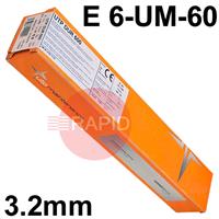 11000 UTP DUR 600 Hardfacing Electrodes 3.2mm Diameter x 450mm Long. 5.8kg Pack (130 Rods). E 6-UM-60