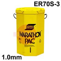 1258109320 ESAB OK Autrod 12.58, 1mm MIG Wire, 250Kg Marathon Pac. ER70S-3