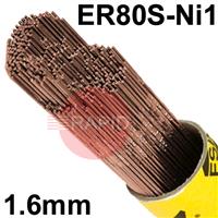 132316R150 ESAB OK Tigrod 13.23 1.6mm TIG Wire, 5Kg Pack. ER80S-Ni1