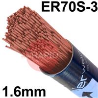 151650B Bohler EML 5 Steel Tig Wire, 1.6mm Diameter x 1000mm Cut Lengths - AWS A5.18 ER70S-3. 5.0kg Pack