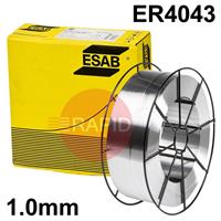 1804109870 ESAB OK Autrod 4043 1mm MIG Wire, 7Kg Reel. ER4043