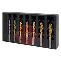 209010-SET3 HMT VersaDrive Cobalt Drill InsertFoam 7 Piece Set (5, 6, 6.8, 8, 8.5, 10, 10.2mm)