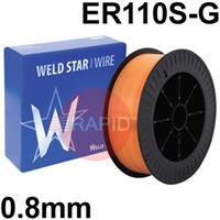 3010203706 Low Alloy Steel MIG Wire, 0.8mm Diameter - AWS A5.28 ER110S-G, 15Kg Reel