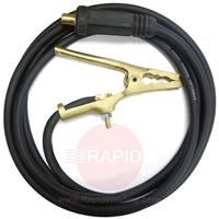 351035RD 10M Earth Return Cable Assembly. 35mm Sq Cable 35/50mm Dinse Termination. 300amp