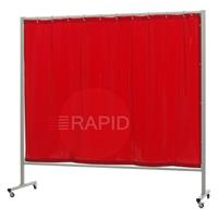 36.34.15 CEPRO Omnium Single Welding Screen, with Orange-CE Curtain - 2.2m Wide x 2m High, Approved EN 25980