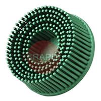 3M-07524 3M Scotch-Brite Roloc 50mm Bristle Disc RD-ZB 50 Grit Green (Box of 10)