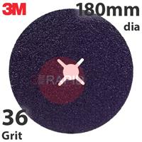 3M-7100309794 3M Cubitron 3 1182C Fibre Disc, 180mm Diameter, +36 Grit (Box of 25)