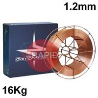 45357 Bohler Diamondspark 46 MC 1.2mm MIG Wire, 16Kg, E70C-6M H4