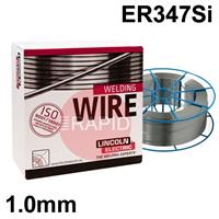 581249 Lincoln LNM 347Si Stainless Mig Wire 1.0mm Diameter 15Kg Spool