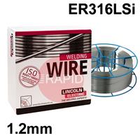 581447 Lincoln LNM 316LSI 1.2mm Stainless MIG Wire, 15Kg, ER316LSi