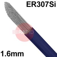 6011100113 Stainless Steel TIG Wire, 1.6mm Diameter x 1000mm Cut Lengths - AWS A5.9 ER 307Si, 5Kg Pack