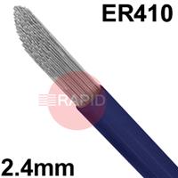 6011100196 Stainless Steel TIG Wire, 2.4mm Diameter x 1000mm Cut Lengths - AWS A5.9 ER 410, 5Kg Pack