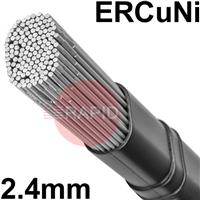 703024 Cupronickel 70/30 High Nickel Tig Wire, 2.4mm Diameter x 1000mm Cut Lengths - AWS A5.7: ERCuNi. Price/Kg