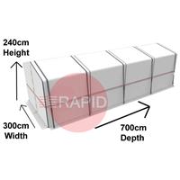 90.41.00.3070 Cepro Heavy Duty Working & Welding Tent - H 200/240cm x D 700cm x W 300cm