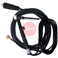 CK-CK17V-4M-2FX35 CK 17V TIG Torch with Gas Valve. Gas Hose 3/8