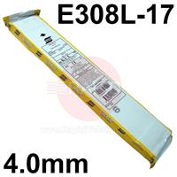 E308L40E Esab OK 61.30 Stainless Steel Electrodes 4.0mm Diameter x 350mm Long. 1.7kg Vacpac (31 Rods). E308L-17