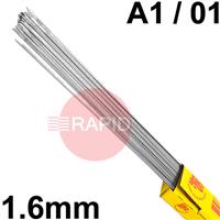 RO111601 SIF SIFSTEEL No 11 1.6mm Tig Wire, 1.0kg Pack - BS: 1453: A1, EN 12536: 01