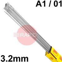 RO113225 SIF SIFSTEEL No 11 3.2mm Tig Wire, 2.5kg Pack - BS: 1453: A1, EN 12536: 01