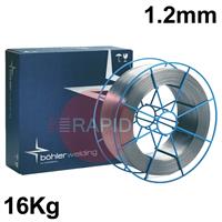 TI60TFD12 Bohler Ti60 T-FD, 1.2mm Flux Cored MIG Wire, 16Kg, E81T1-M21A8-Ni1-H4