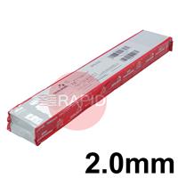 W000287407 Oerlikon Spezial Low Hydrogen Electrodes 2.0mm Diameter x 350mm Long. 2.0kg Vacpac (160 Rods). E7016-H8