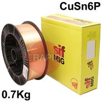 WO08080 SifMig 8, Phosphor Bronze MIG Wire, 0.7Kg Reel, Cu 5180A (CuSn6p)