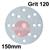 4,101,230  SAITAC D-VEL 6S Hook & Loop Ceramic Velcro Disc 150mm Diameter, 120 Grit, 15 Hole