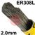 108010-0380  Esab OK Tigrod 308L Stainless Steel Tig Wire, 2.0mm Diameter x 1000mm Cut Lengths - AWS A5.9 ER308L. 5.0kg Pack