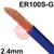 3010300452  Low Alloy Steel TIG Wire, 2.4mm Diameter x 1000mm Cut Lengths - AWS A5.28 ER100S-G, 5Kg Pack