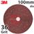 3M-89713  3M 782C Fibre Disc, 100mm Diameter,  36+ Grit, Box of 25