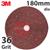 ETOP2-IMPACT  3M 782C Fibre Disc, 180mm Diameter, 36+ Grit, Box of 25