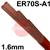 604245  Lincoln LNT 12 Steel Tig Wire, 1.6mm Diameter x 1000mm Cut Lengths - AWS A5.28 ER70S-A1. 5.0kg Pack