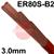 HARRISFEGASREG  Lincoln LNT 19 Steel Tig Wire, 3.0mm Diameter x 1000mm Cut Lengths - AWS A5.28 ER80S-B2. 5.0kg Pack