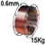 0700500543  0.6mm, A18 MIG Wire, 15Kg Reel