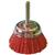 NYCUP75RED  Abracs 75mm Filament Cup Brush - Red/Coarse