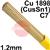 RO981201  SIFSILCOPPER No 985 Copper Tig Wire, 1.2mm Diameter x 1000mm Cut Lengths - ISO 24373: Cu 1898 (CusSn1), BS 2901: C7. 1.0kg Pack