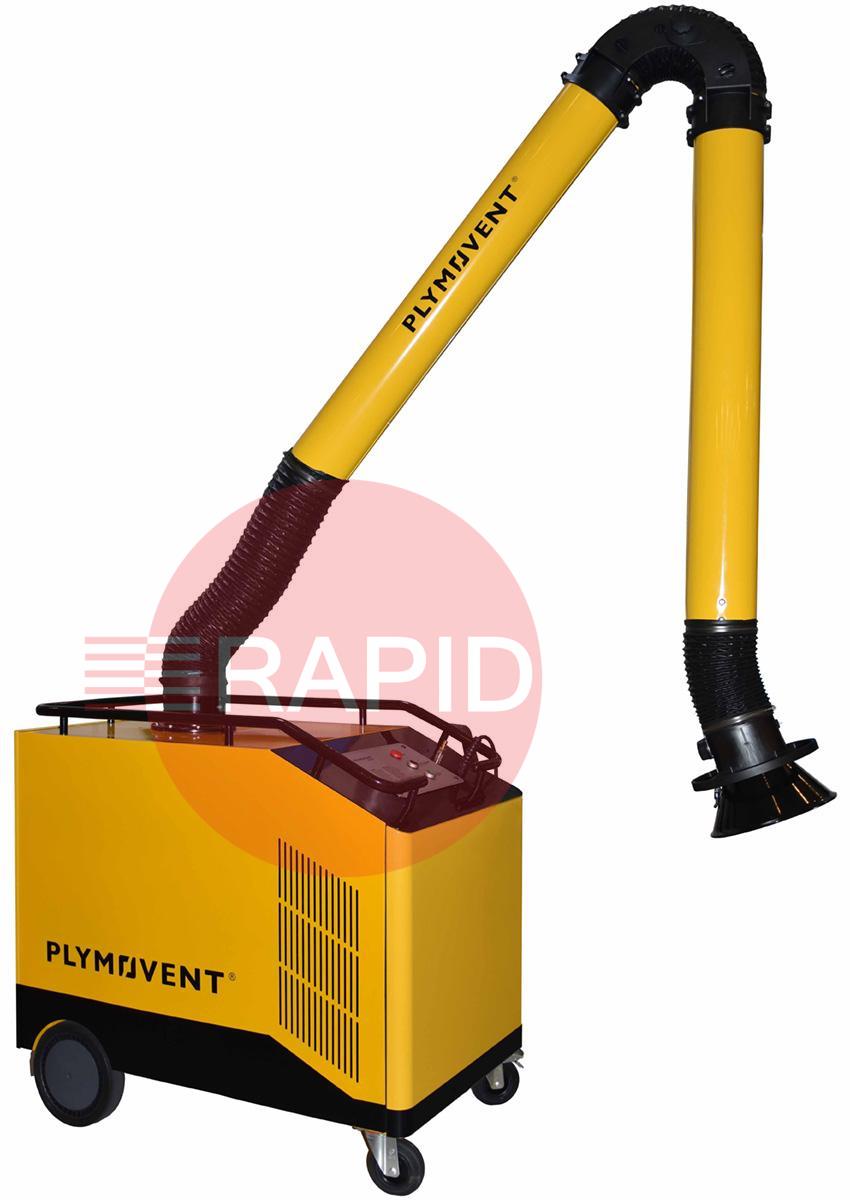 0000110451  Plymovent MobilePro Mobile Welding Fume Extractor Package with Filter and 3m KUA Arm, 230v 1ph