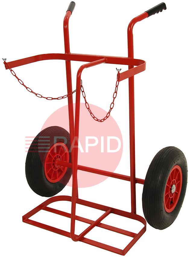 040741B  Trolley 16 Pneumatic Wheels Oxygen / Acetylene