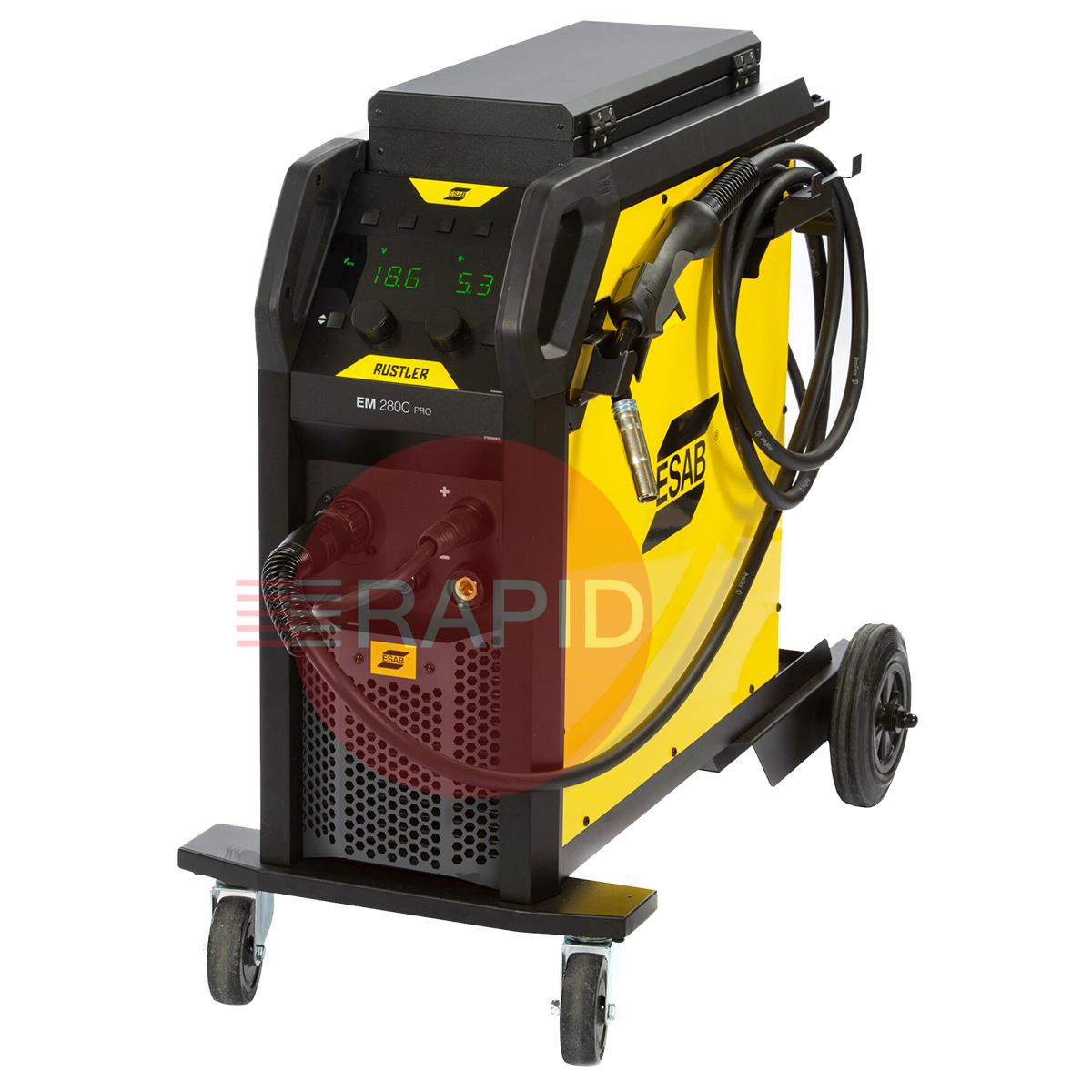 0448280880  ESAB Rustler EM 280C PRO Compact MIG Inverter Welder Package - 400v, 3ph