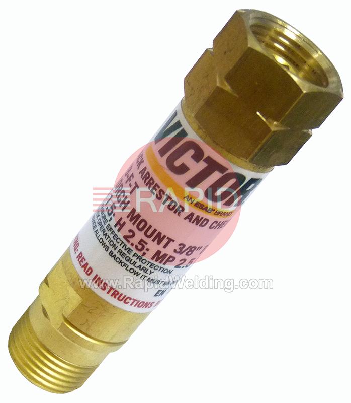 0657-0131  GCE FBT-F-B Flashback Arrestor Torch Mounted - Acetylene, 3.5 Bar, 3/8 BSP