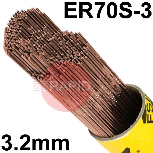 126032R150  ESAB OK Tigrod 12.60 3.2mm TIG Wire, 5Kg Pack. ER70S-3