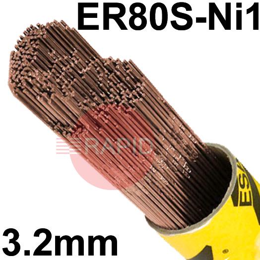 132332R150  ESAB OK Tigrod 13.23 3.2mm Steel TIG Wire, 5Kg Pack - AWS A5.28 ER80S-Ni1