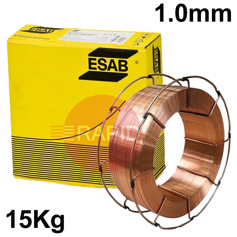 1391107700  ESAB OK Autrodur 56 G M 1mm Hardfacing MIG Wire, 15Kg Reel. (OK Autrod 13.91) MSG-6-GZ-C-60G