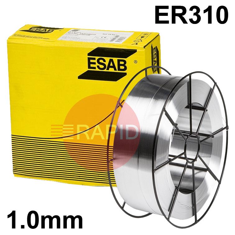 1670109820  ESAB OK Autrod 310, 1.0mm Stainless Steel MIG Wire, 15Kg Reel, ER310