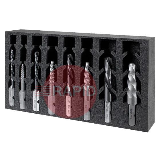 2040EX-SET1  HMT VersaDrive ImpactaBite LH Drill & Stud Extractor 8 Piece Set (M6 - M20)