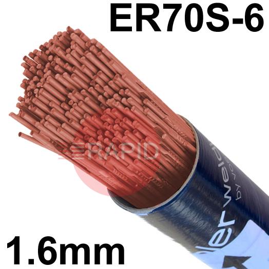 27850  Bohler EMK 6 TIG Wire, 1.6mm Diameter, 5Kg Pack, ER70S-6