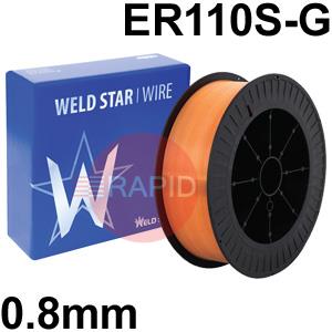 3010203706  Low Alloy Steel MIG Wire, 0.8mm Diameter - AWS A5.28 ER110S-G, 15Kg Reel