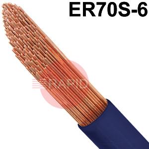 301030015  Mild Steel A18 TIG Wire, 1000mm Cut Lengths - AWS A5.18 ER 70S-6, 5Kg Pack