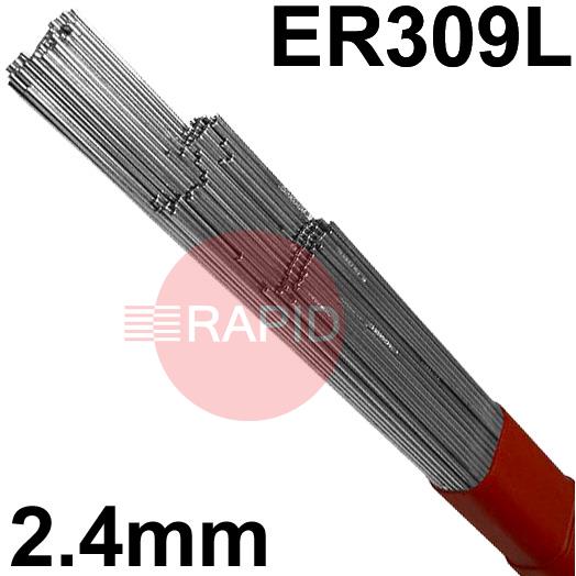 309245  309L Stainless Steel Tig Wire, 2.4mm Diameter x 1000mm Cut Lengths - AWS A5.9 ER309L. 5.0kg Pack